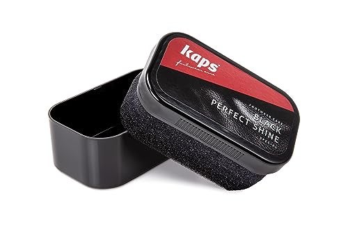 Kaps Shoe Shine Sponge - Instant Black Shoe Shiner - Shoe Polish Sponge for Leather Shoes, Boots & Leather Accessories | Premium Leather Care Product - Shoe Shine Without Polishing - Image 1