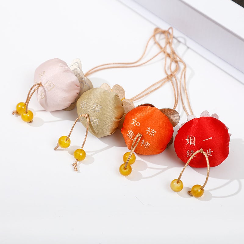 Sachet, Sachet, Paper Blessing Sachet, Persimmon Persimmon Wishful Persimmon Sachet, Car-Mounted Peace Charm, Mobile Phone Pendant, Hand Companion - Image 5
