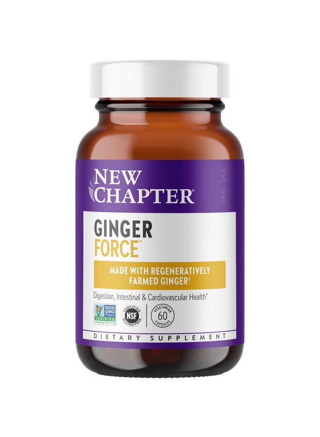 New Chapter Ginger Supplement Force With Supercritical Organic + Nongmo Ingredients Vegetarian Capsules 60 Count - Image 1