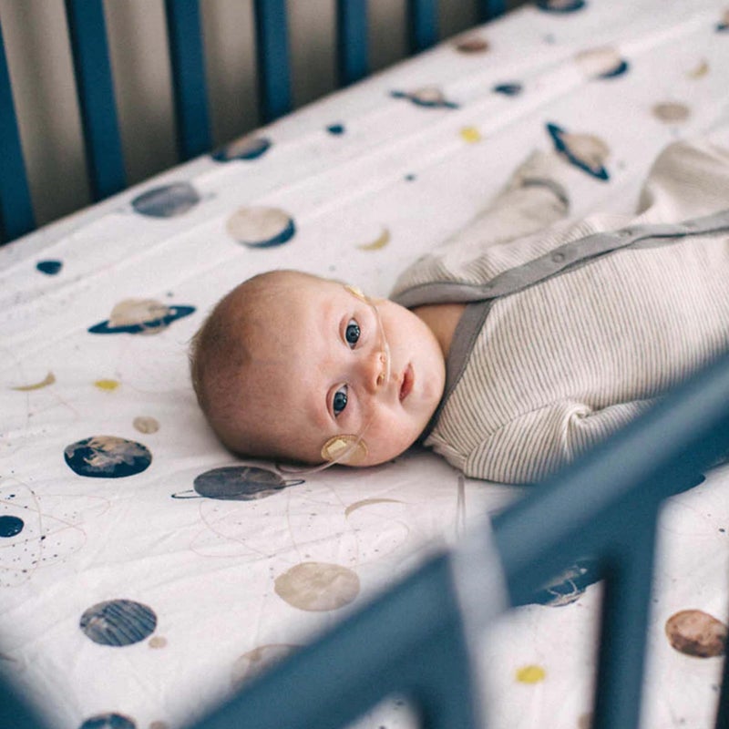 Little Unicorn Premium Crib Sheet | Breathable & Super-Soft Muslin Fabric (Planetary) - Image 5