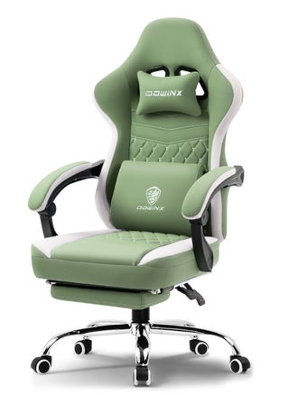 Dowinx Gaming Chair – Massage Cushion, Premium PU Leather, Ergonomic Design with Footrest, Cooling Gel Pad, 360° Swivel, Adjustable Neck & Lumbar Pillow for Back Support, Home & Office Chair - pzsku/ZBA557875B5DB3337755DZ/45/1750066161/49f4ee84-0735-4328-be4c-11d33662bb90