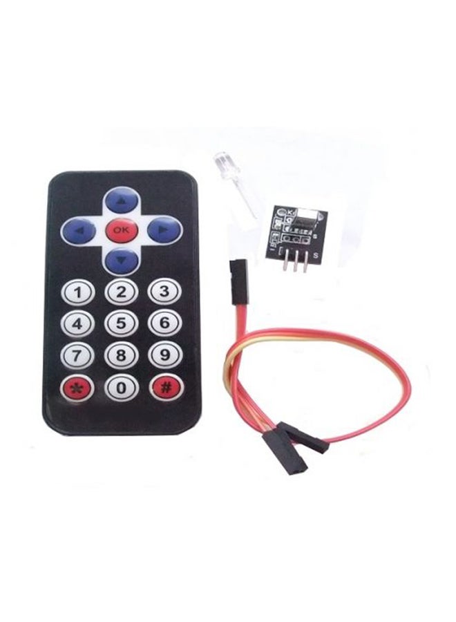 IR Infrared Remote Control Module With Receiver For Arduino, AVR, PIC Black