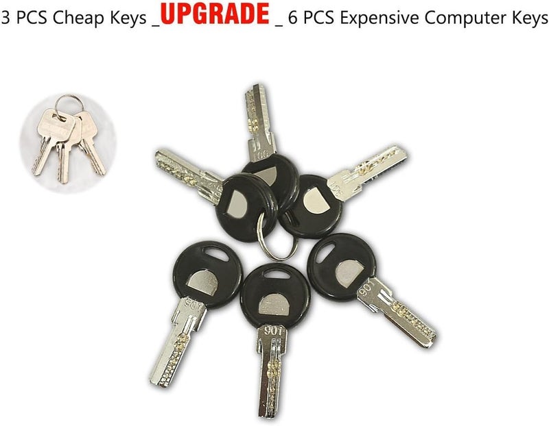 AMOCAM [Upgrade Version] Electric Electronic Door Lock 6pcs Computerized Doted Keys DC 12V Stainless Steel E-lock Support Wooden Glass Metal Door for Video Door Phone Doorbell Intercom Access Control - Image 2