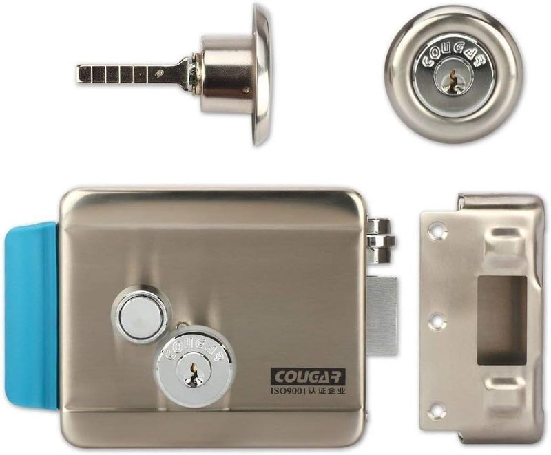 AMOCAM [Upgrade Version] Electric Electronic Door Lock 6pcs Computerized Doted Keys DC 12V Stainless Steel E-lock Support Wooden Glass Metal Door for Video Door Phone Doorbell Intercom Access Control - Image 4