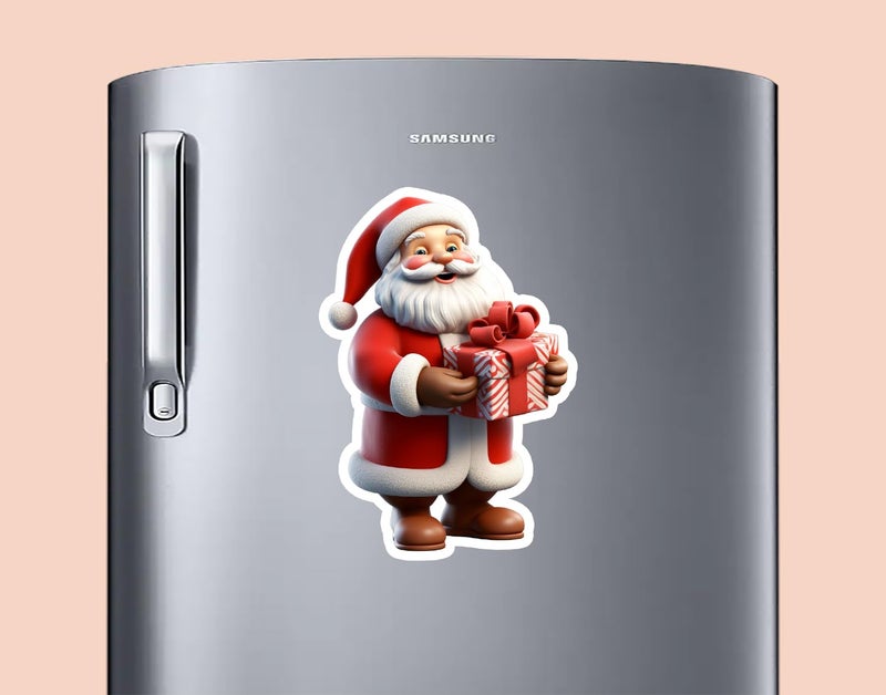 Deep Print Mart Santa Claus Fridge Magnet - Christmas Gift, Christmas Decor Size 3 X 4 inch (Multi 01) - Image 4