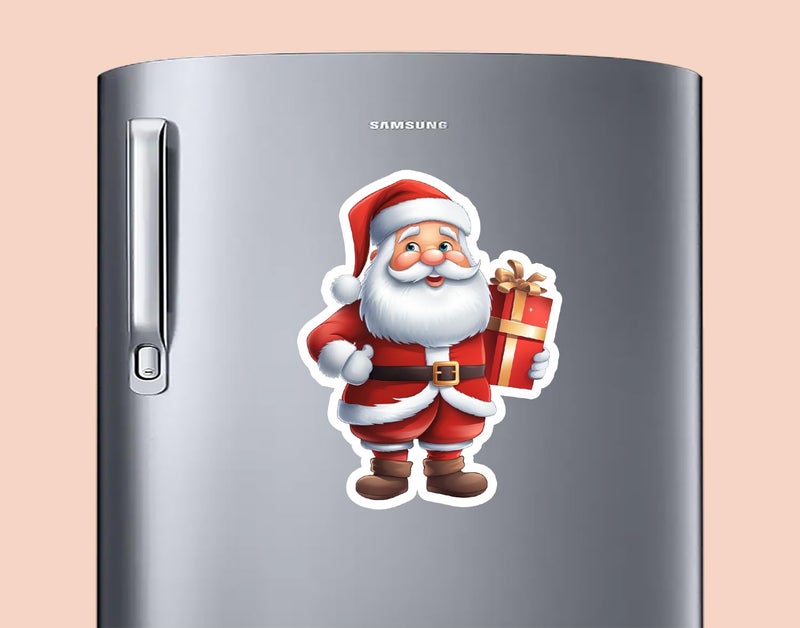 Deep Print Mart Santa Claus Fridge Magnet - Christmas Gift, Christmas Decor Size 3 X 4 inch (Multi 01) - Image 3