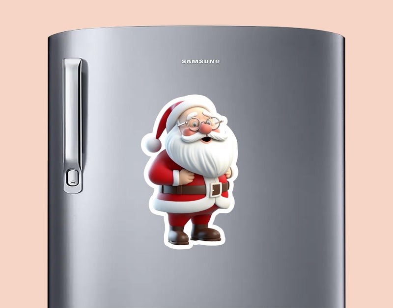 Deep Print Mart Santa Claus Fridge Magnet - Christmas Gift, Christmas Decor Size 3 X 4 inch (Multi 01) - Image 5