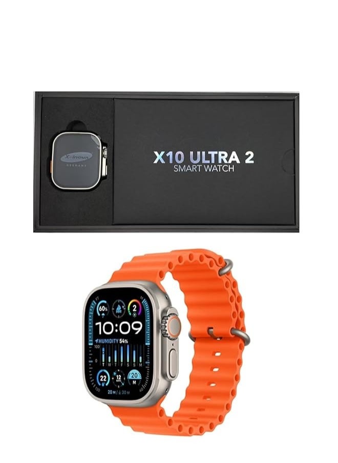 X-Inova X-Inova x10 ultra 2 smart watch  Elegant Design Support Bluetooth Calls Support Wireless Charging| Touch Screen compatible with IOS & android for men and women  - Image 1