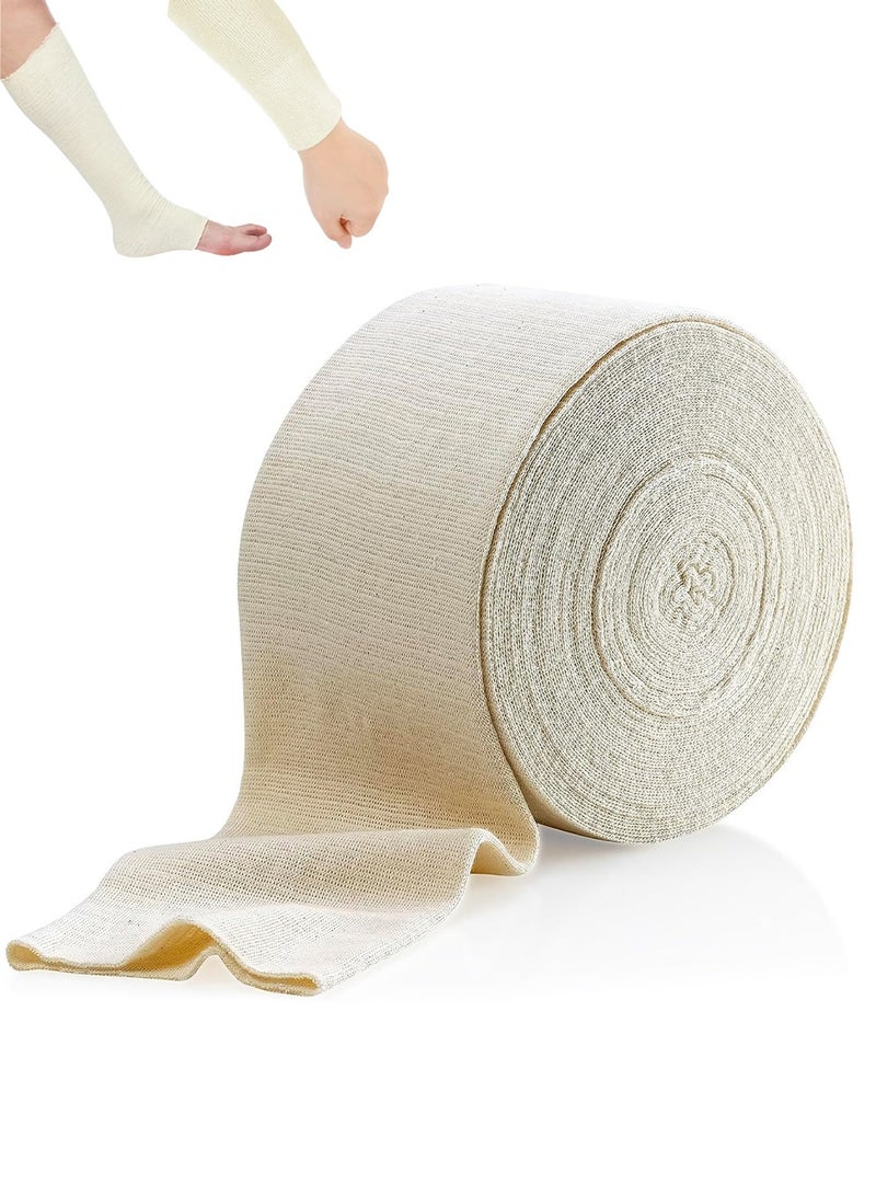 NajmStyle Tubular Bandage, Reusable Elastic Bandage Sleeve, Arm Stockinette Tubing, Compression Bandage Roll for Tissue Support Size E, 3.5" x 11 yd  - Image 1