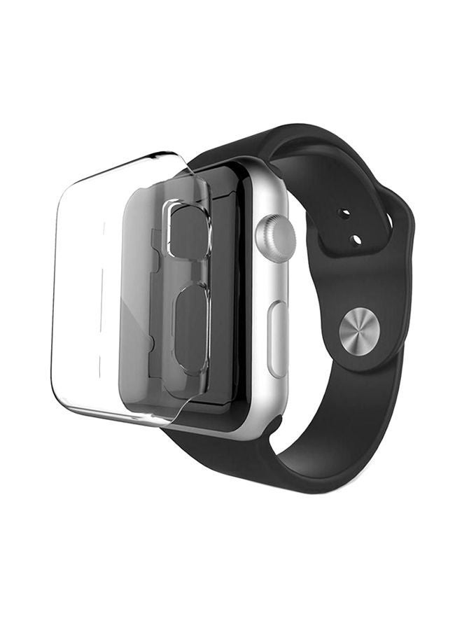 NIBEMINENT Hard Full Shell Skin Protective Case Cover For Smart iWatch 38millimeter Clear - Image 1