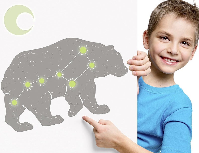 DreamKraft ملصق دريم كرافت المتلألئ في الظلام لمجرة النجوم والقمر (مجموعة 6 ورقات، ديكور فضائي متلألئ) - Image 5