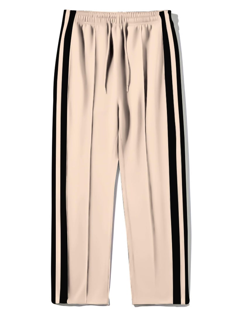 Jump Cuts Mens Color Block Beige and Black Polyester Side Pockets Cargo - Image 4