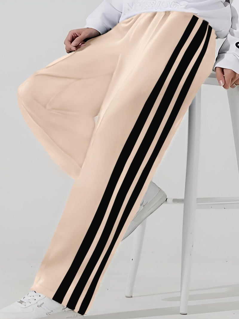Jump Cuts Mens Color Block Beige and Black Polyester Side Pockets Cargo - Image 2