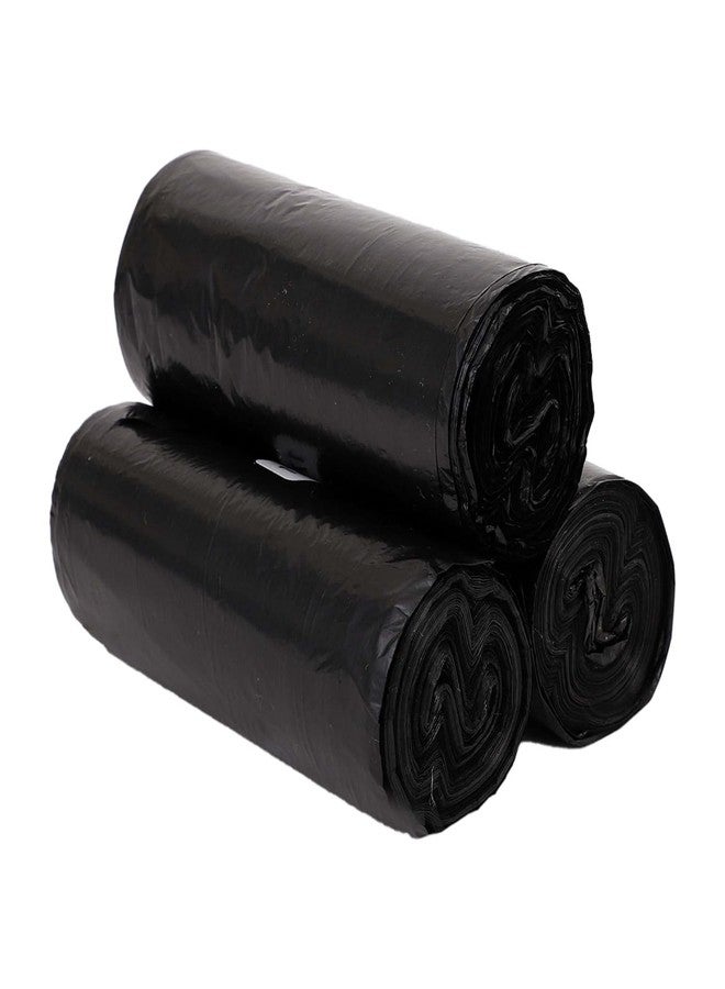 Bindian Heavy Duty Garbage Bags 43x48 cm (17x19 inch) Small Size | 90 Pieces in 3 Rolls | Strong Leak Proof Black Trash Bags for Kitchen, Office, Bathroom, Car and Daily Waste Disposal - Image 1