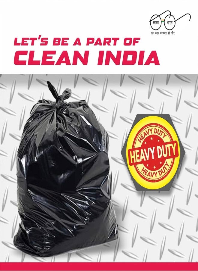 Bindian Heavy Duty Garbage Bags 43x48 cm (17x19 inch) Small Size | 90 Pieces in 3 Rolls | Strong Leak Proof Black Trash Bags for Kitchen, Office, Bathroom, Car and Daily Waste Disposal - Image 3