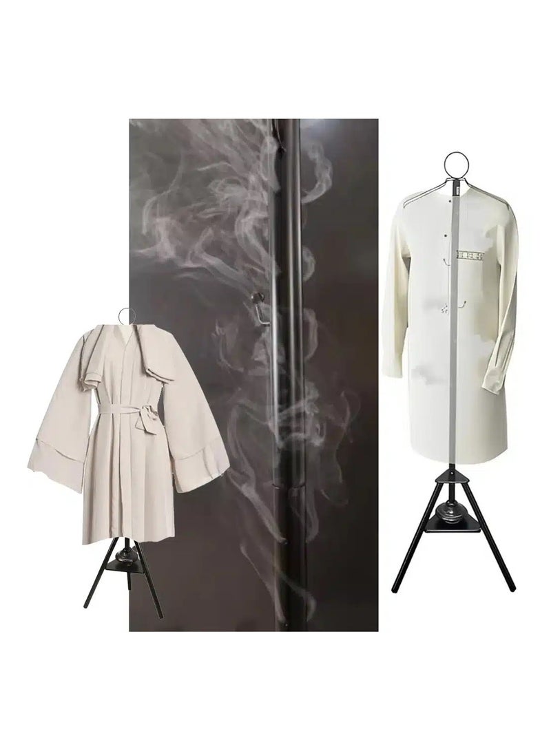 Clothes Incense Burner Stand - 175cm long bakhoor burner stand hanger with cloth hooks and holes for steaming clothes (Black)  - Image 2