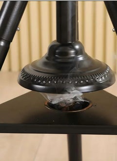 Generic Clothes Incense Burner Stand - 175cm long bakhoor burner stand hanger with cloth hooks and holes for steaming clothes (Black)  - Image 5