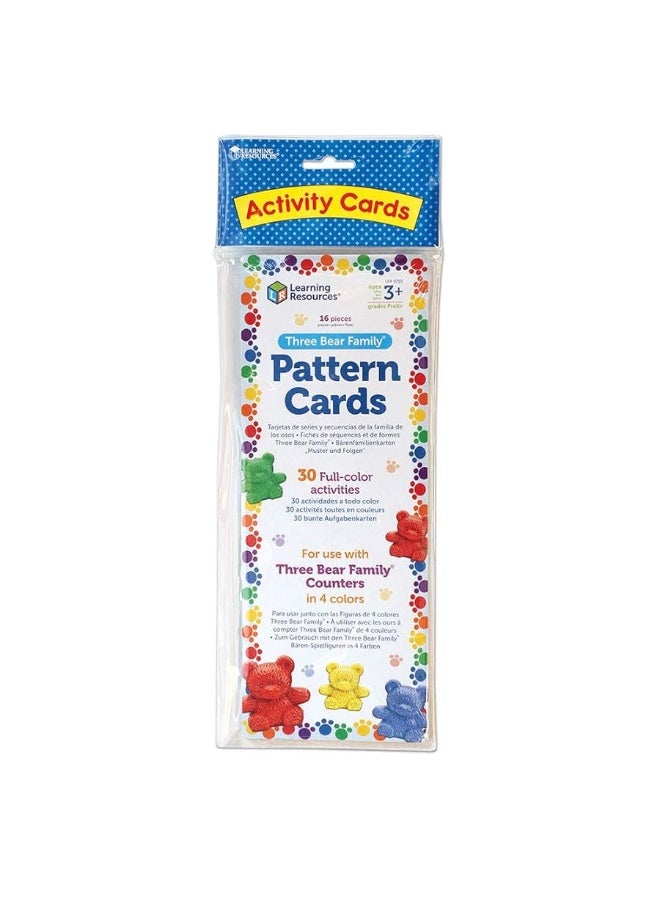 Learning Resources Learning Resources Three Bear Family Pattern Cards, Homeschool, Early Math Skill Learning, Bears Not Included, Ages 3+ - Image 1