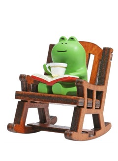 Miniature Frog Figurines Statue Desk Bedroom Decor Gifts Indoor, Cute Frog Figure Collectibles Lovers Home Decorations, Funny Frog Sculpture Desktop Decoration for Plant, Shelf, Table, Garde