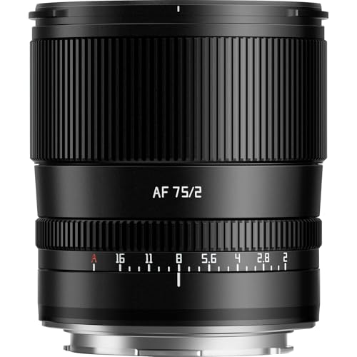TTARTISAN AF 75mm F2 Full Frame Prime Large Aperture for L Mount Cameras Panasonic S1 S1R S1RII S1H S5 S5 IIS5 IIX S1RM2 S9 Leica T TL TL2 CL DCS5 DCS1H DCS1R DCS1 DCBS1H Black - Image 1