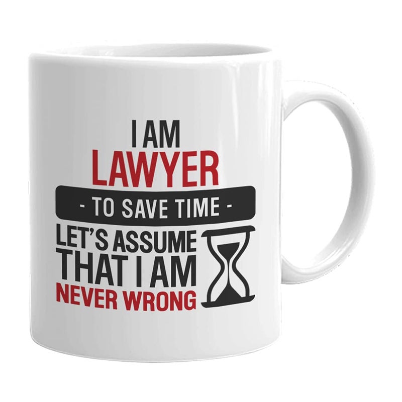 Lawyer Coffee Mugs 11 oz Im Lawyer Funny Humor Gift Cup for Attorney Judge Law School Student Graduate Boss Coworkers White