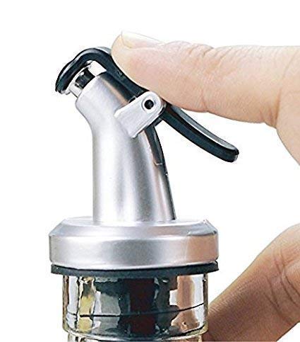 Lexazo Oil Vinegar Cruet Square Tall Glass Bottle with Stainless Steel Spout Pack Of 1 30 X 5 X 5 cm500ML - Image 5
