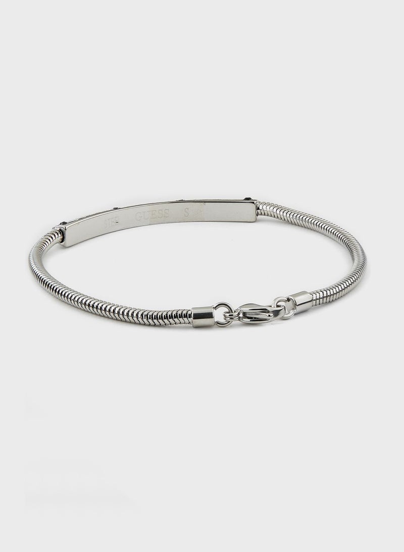 GUESS Textured Tag Chain Bracelet - Image 2