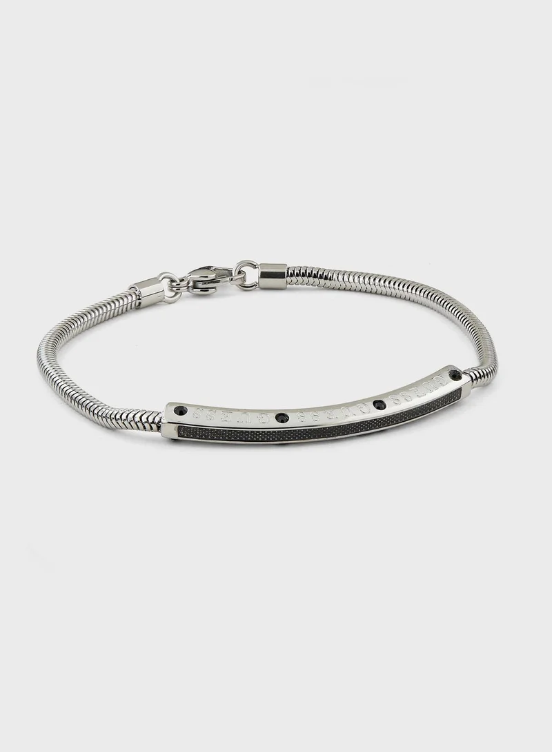 Textured Tag Chain Bracelet