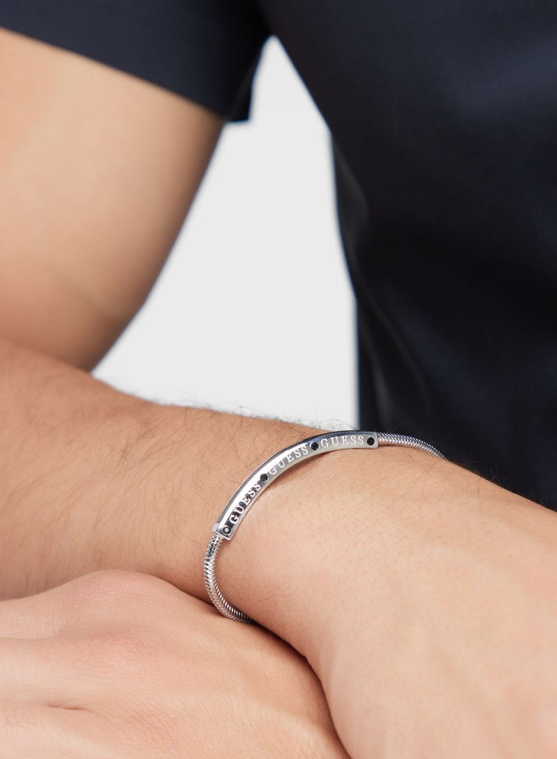 GUESS Textured Tag Chain Bracelet - Image 5
