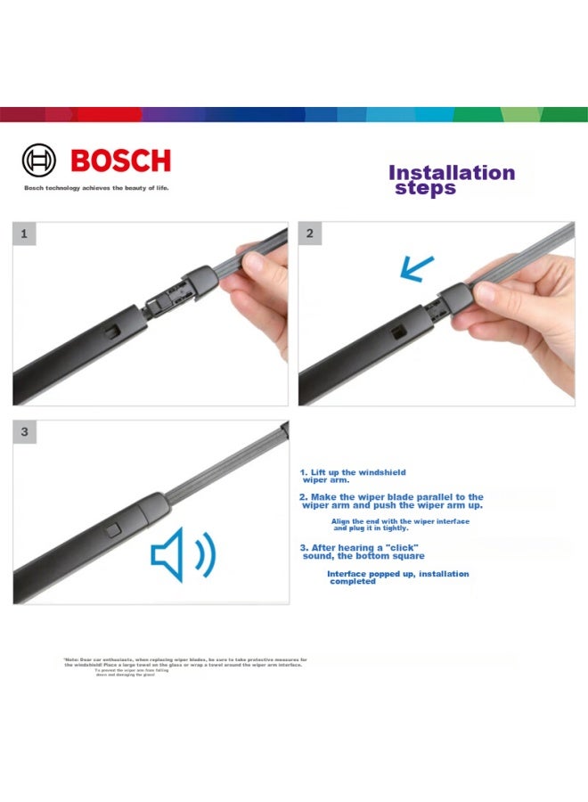 بوش Bosch شفرة مساحة الزجاج الخلفي/مساحة الزجاج الخلفي/نافذة خلفية 15 بوصة مناسبة لـ - Image 5
