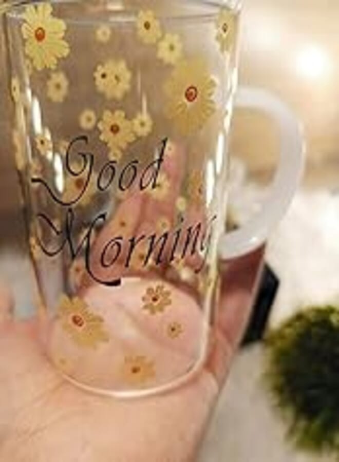 MUG SET PIECE OR 6PCS GOOD MORNING FLOWER SUNFLOWER 