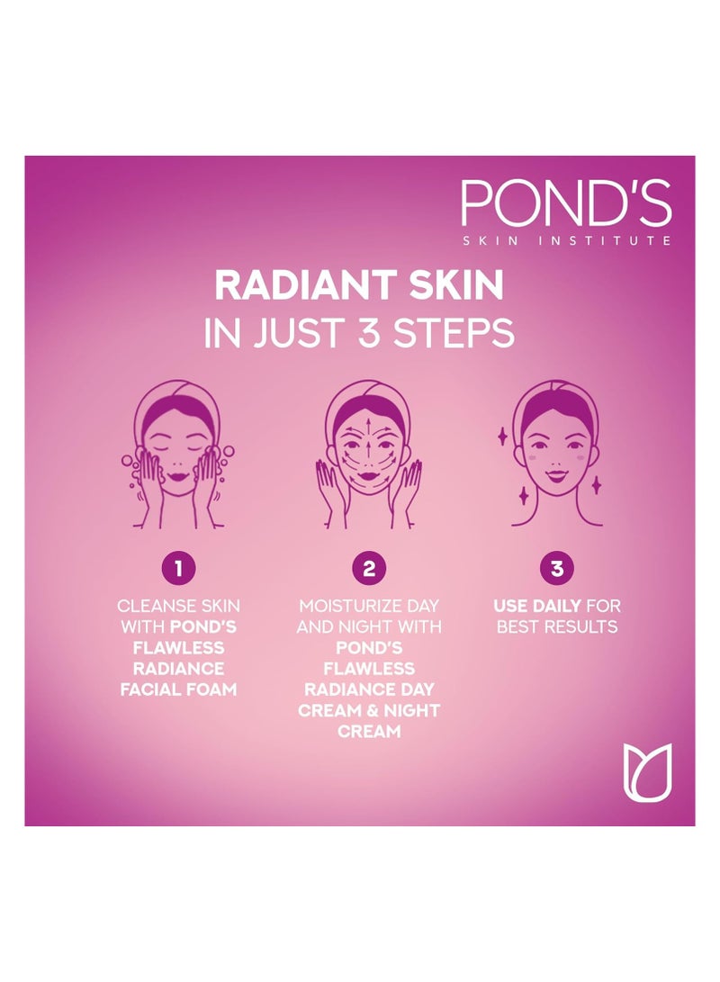 PONDS Flawless Radiance Moisturizing Night Cream, with Niacinamide for an Even-tone Glow, 50g - Image 3