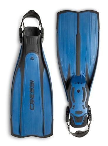 Cressi Pro Light Adjustable Open Heel Fins, Blue, XS - Image 3