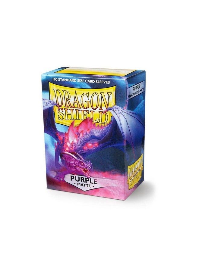 dragon shield 5 عبوات دراجون شيلد ماتي بنفسجي حجم قياسي 100 قطعة أكمام بطاقات قيمة مجموعة! - Image 4