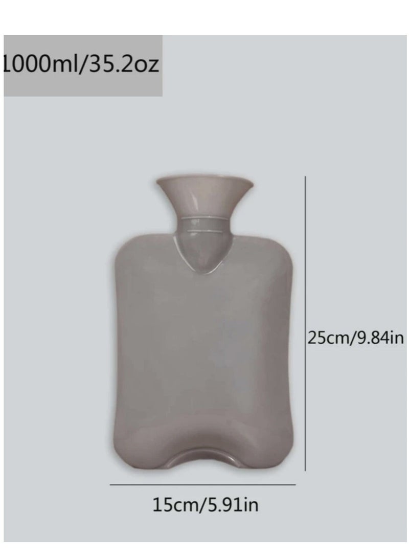 breathe Hot Water Bottle with Soft Fleece Cover Hot Water Bag for Cold and Hot Therapy Pain Relief and Back and Neck and Period Cramps  - Image 3