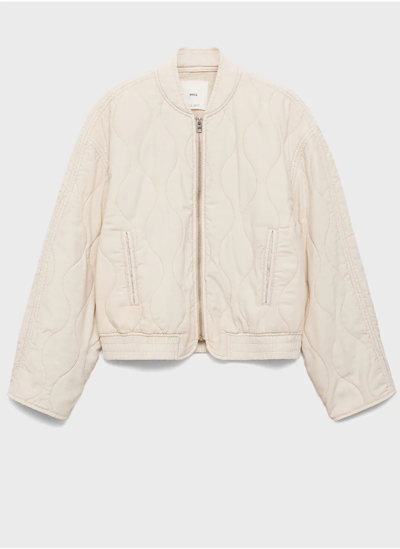 مانجو Honolulu Zip Throgh Bomber Jacket