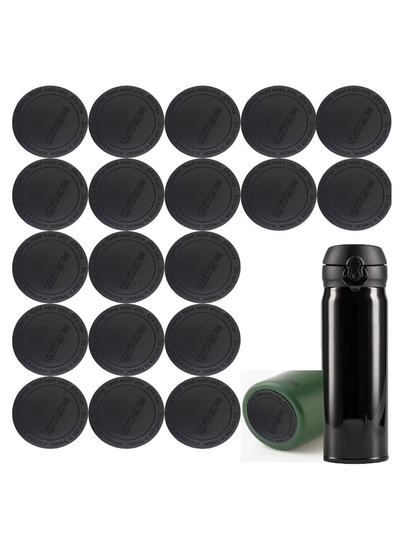 20pcs Rubber Bottoms for Sublimation Tumbler Protective Antislip Silicone Bottoms with Adhesive for Tumbler Protective Non-Slip Rubber Bottom for Tumblers Skinny Tumbler Jars - Image 1