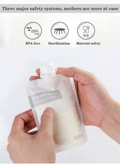 20 Pcs Breast Milk Storage Bags Self Standing Leak Proof Breast Milk Storage Bag With an adapter  160 ml - pzsku/ZBA565E514BB4F29974FFZ/45/_/1683801083/8ddcb104-3afd-4394-861a-ce65411b7156