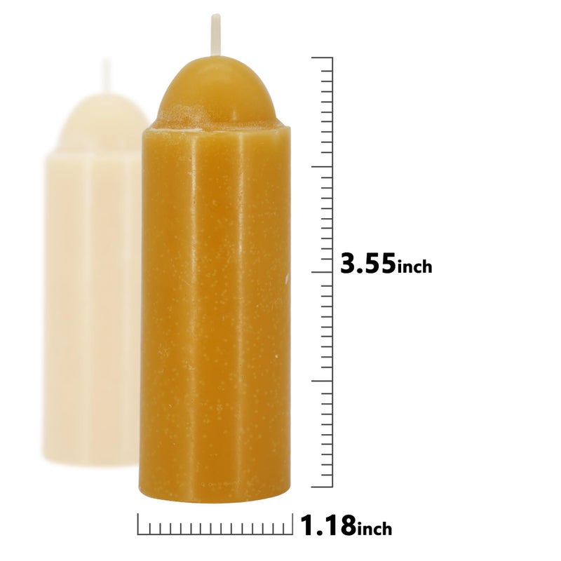 NOMFIX 15-Hour Natural Beeswax Candles Compatible with Candle Lanterns - Smokeless Clean Long Lasting Burning for Outdoor, Camping, Emergency, Survival Emergency Preparedness- 20Pack - Image 5
