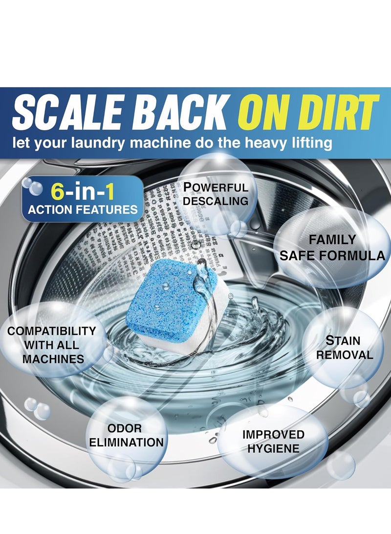 yanyu Washing Machine Cleaner Tablets, Deep Clean Front Loader & Top Load Washer, 12 Pcs Professional Grade Washer Machine Cleaner Deodorizer for Removing Build-up - Image 3