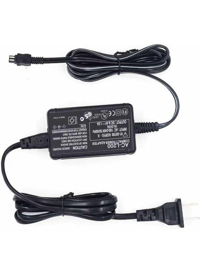 Aikukiki AC-L200 AC Power Adapter Charger for Sony Handycam DCR-SX40, DCR-SX41,DCR-SX44,DCR- SX45,DCR-SX60,DCR-SX63,DCR-SX65,SX83,SX85,DCR-SR42,DCR-SR45,DCR-SR46,DCR-SR47,DCR-SR68 - Image 1