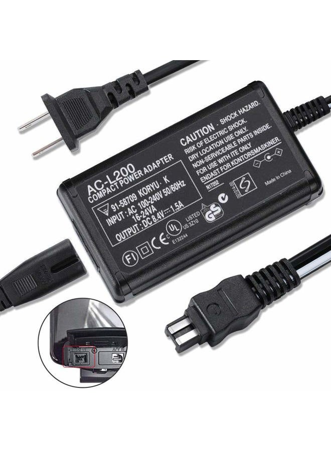 Aikukiki AC-L200 AC Power Adapter Charger for Sony Handycam DCR-SX40, DCR-SX41,DCR-SX44,DCR- SX45,DCR-SX60,DCR-SX63,DCR-SX65,SX83,SX85,DCR-SR42,DCR-SR45,DCR-SR46,DCR-SR47,DCR-SR68 - Image 5