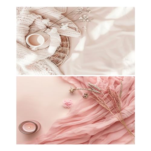 HomeArt Sheet 2 in 1 Product Photography Backdrop 3D Flat Lay Tabletop Double-Sided 20x29 Photo Background PVC Wrinkle Free for Small Products Food, Cosmetics Shoot (Combo 1) - Image 1