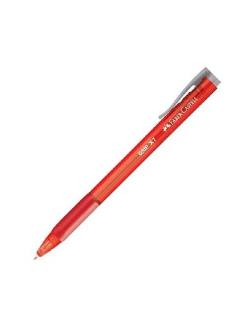 FABER-CASTELL Faber Castel Pack Of 10 Pens -Castell Pen Grip X 0.7 Red - Image 1