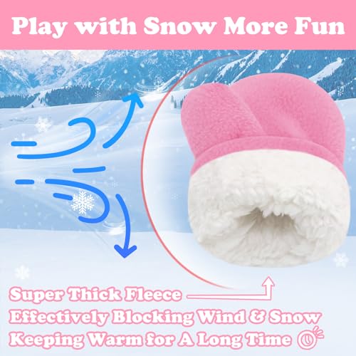 Sarfel Toddlers Girl Gloves Toddler Gloves Ages 2-4 Toddler Mittens Ages 2-4 Toddlers Girl Mittens for Kids Winter Glove Girls - Image 5