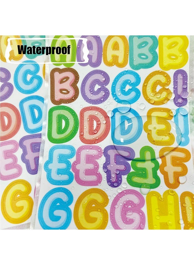 MXN 12 Sheets 1068 Stickers Colorful Alphabet Stickers - Small Self Adhesive Letter Sticker for DIY Crafts Card Making Handmade Label, Store Signs,  Adhesive Lettering DIY Mailbox House Numbers - Image 3