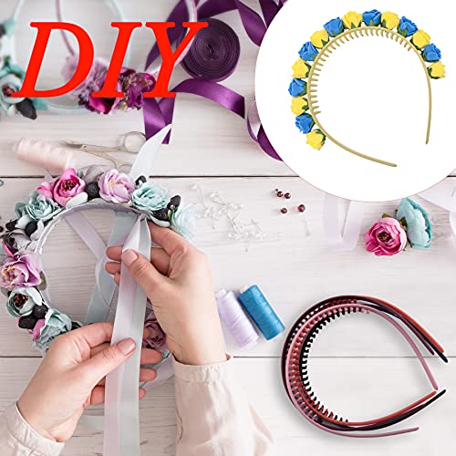 Duufin 12 Pieces Hair Headbands with Teeth - Non-Slip Plastic Comb Headbands for Girls and Women in 12 Colors - Image 5
