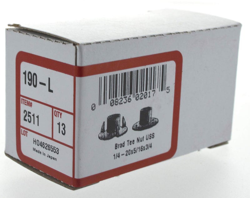 Hillman The Hillman Group 2511 1/4-20 x 5/16 x 3/4 Inch Brad Hole Tee Nut, 13-Pack - Image 2