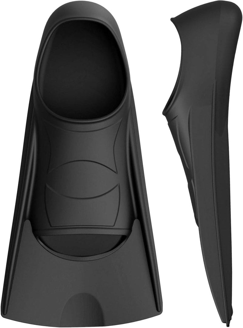 Gintenco Swim Fins, Kids Swim Training Fins for Lap Swimming, Travel Size Flippers with Mesh Bag, Silicone Swimming Fins for Kids Teens Adults Women Men - Image 1