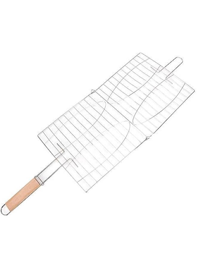 سلة شواء السمك غير لاصقة، رف شواء غير قابل للصدأ، سلة طهي السمك للشواء، أدوات شواء السمك بجودة عالية، ملحقات شواء للسمك في الهواء الطلق - Image 4